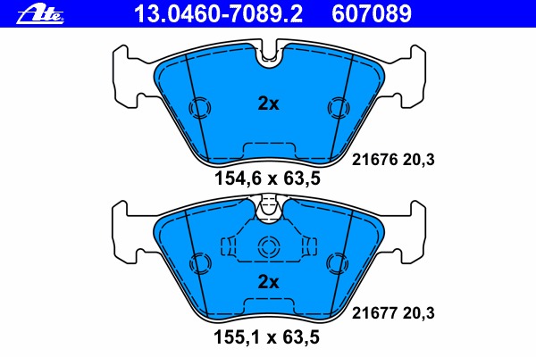 Set placute frana fata