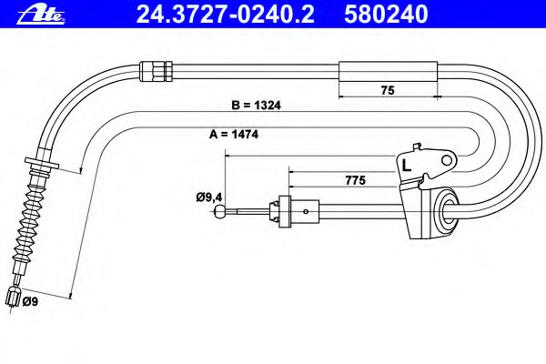 Cablu frana de parcare