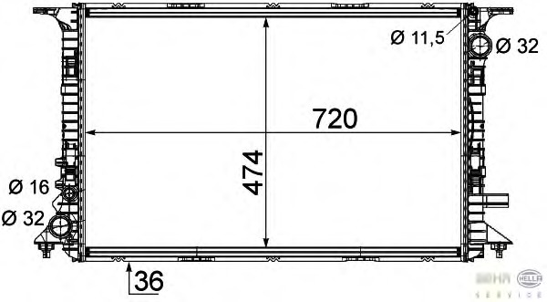 Radiator racire motor