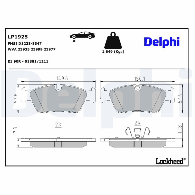 Placute frana DELPHI