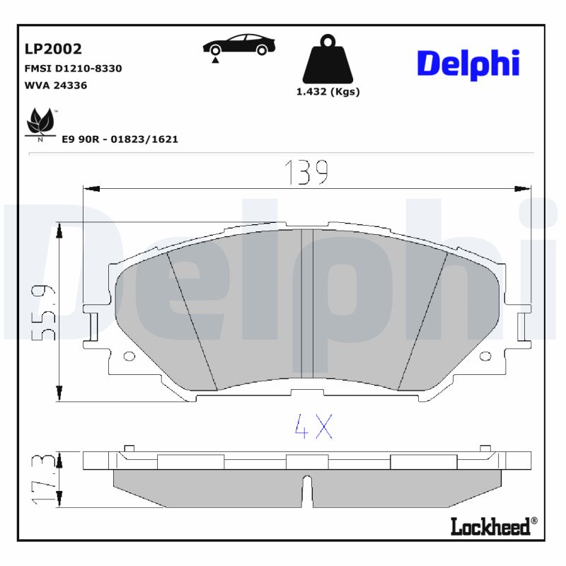 Placute frana DELPHI