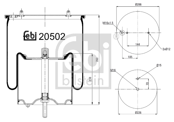 Burduf suspensie pneumatica