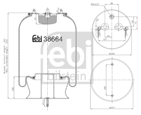 Burduf suspensie pneumatica