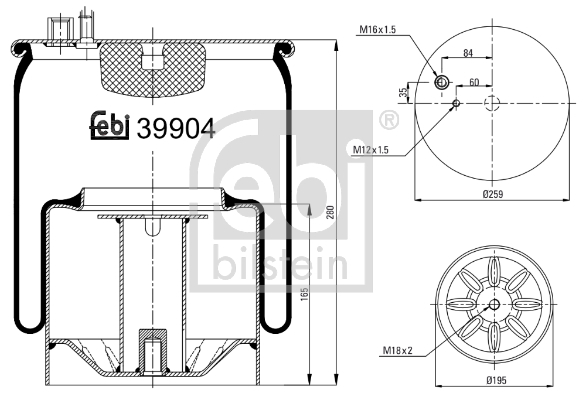 Burduf suspensie pneumatica