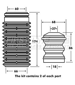 Tampon cauciuc suspensie