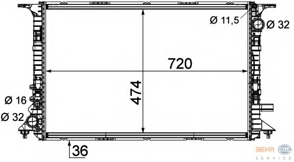 Radiator racire motor