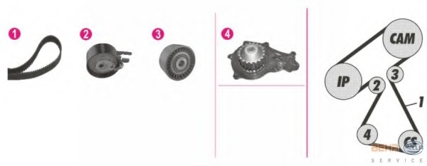 Set pompa apa + curea dintata