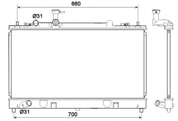 Radiator racire motor