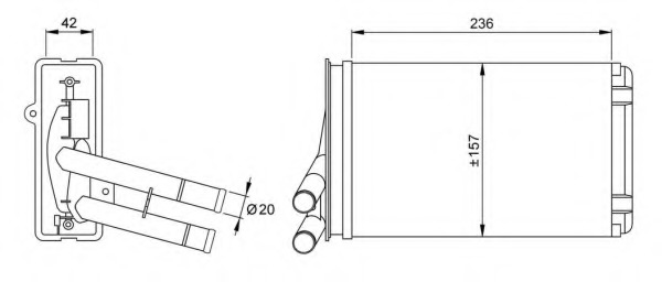 Schimbator caldura incalzire habitaclu