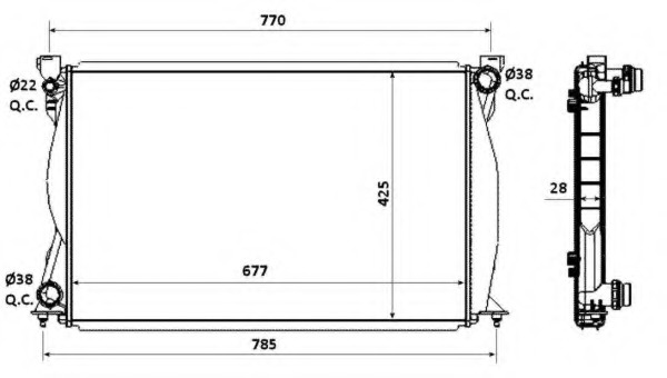 Radiator racire motor