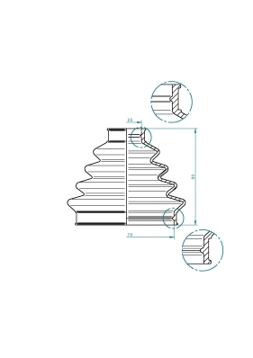 Burduf cauciuc articulatie planetara