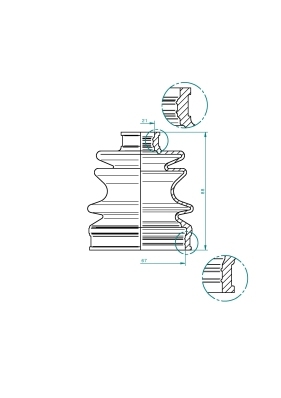 Burduf cauciuc articulatie planetara