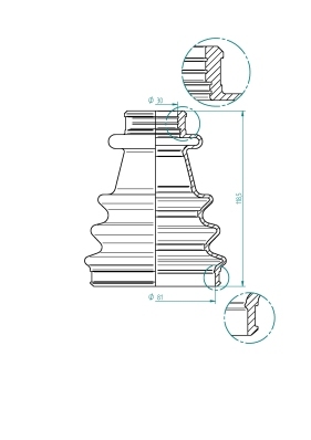 Burduf cauciuc articulatie planetara