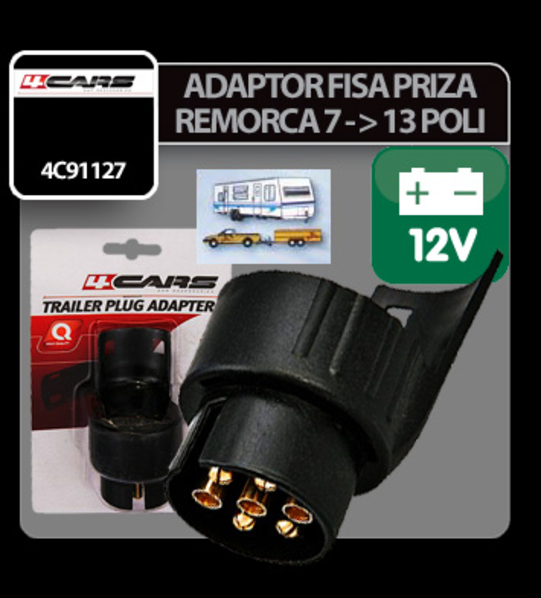 Adaptor fisa priza remorca 7-13 poli 4cars