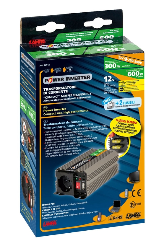 Invertor curent de la 12v la 220v 300w