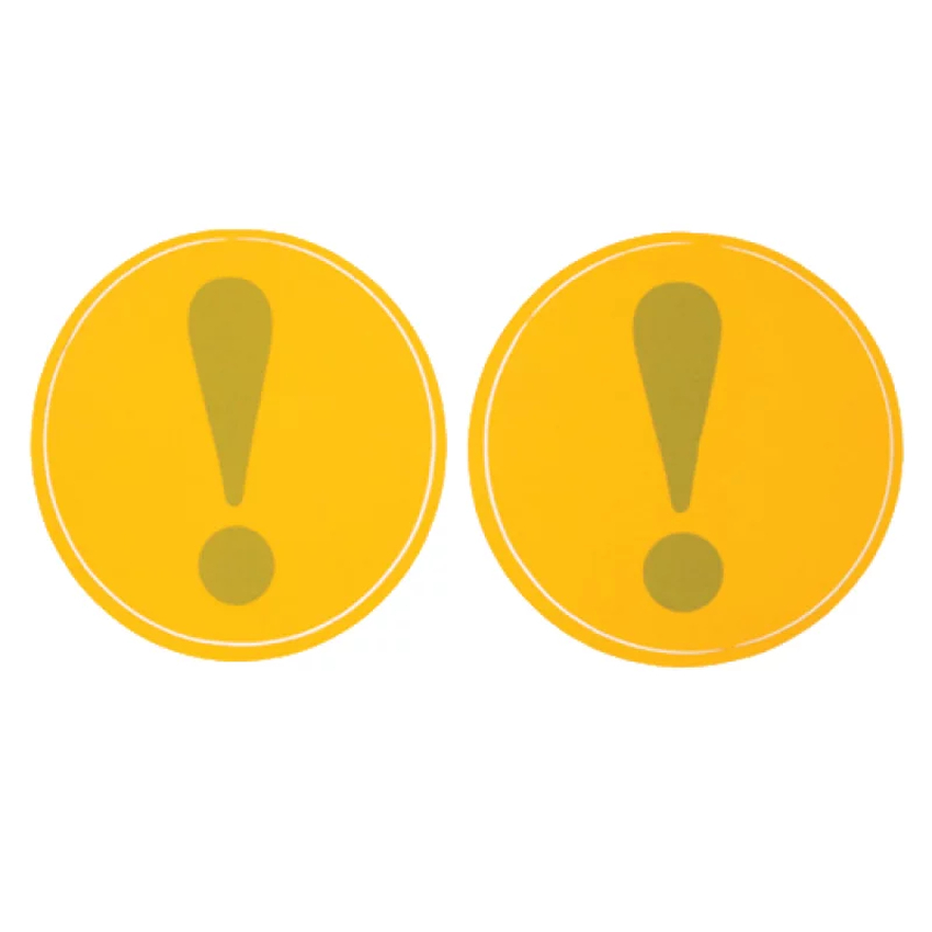 Autocolant semn incepator 2buc - Ø 85cm - interior