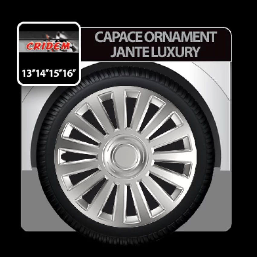 Capace roti auto luxury 4buc - argintiu - 14''
