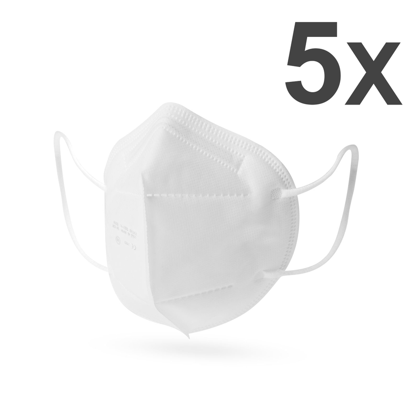 Set de 5 maști de protectie ffp2 cu 5 straturi