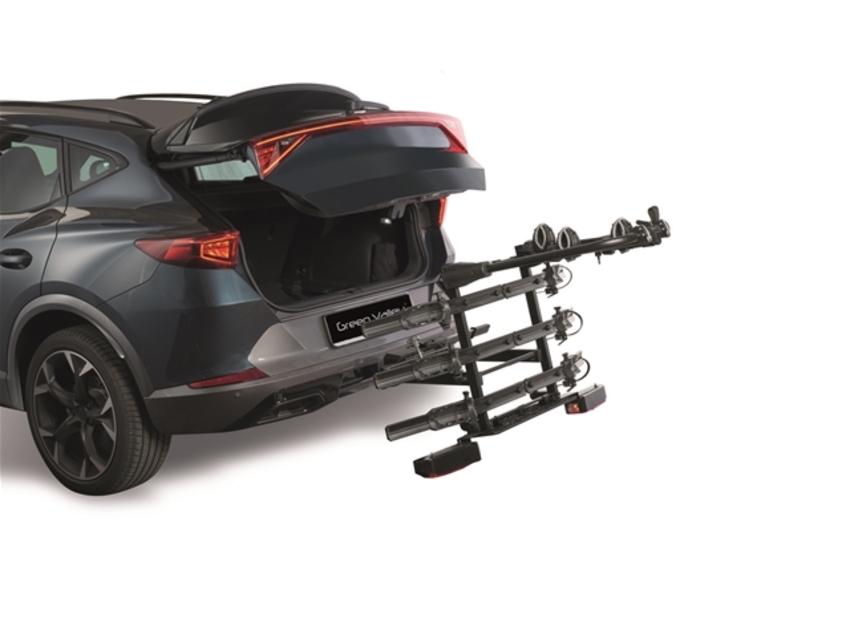 Suport 3 biciclete (4 cu adaptor) prindere pe carlig remorcare explorer green valley