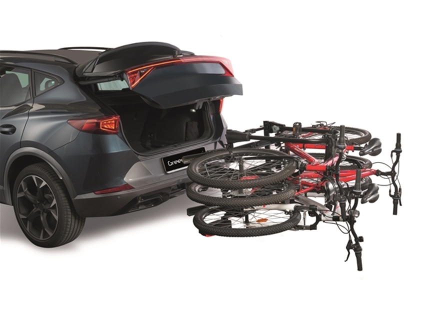 Suport 3 biciclete (4 cu adaptor) prindere pe carlig remorcare explorer green valley