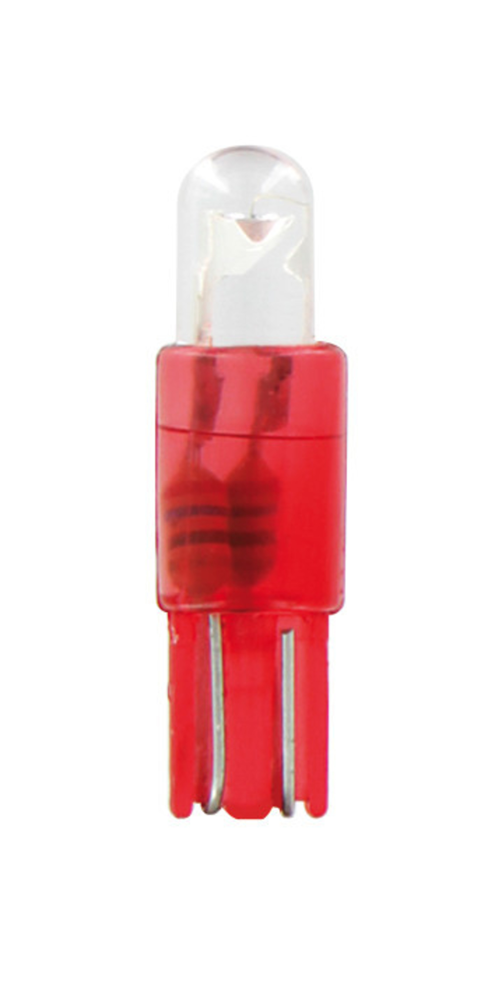 Bec tip led 12v soclu plastic t5 w2x4,6d 2buc - rosu