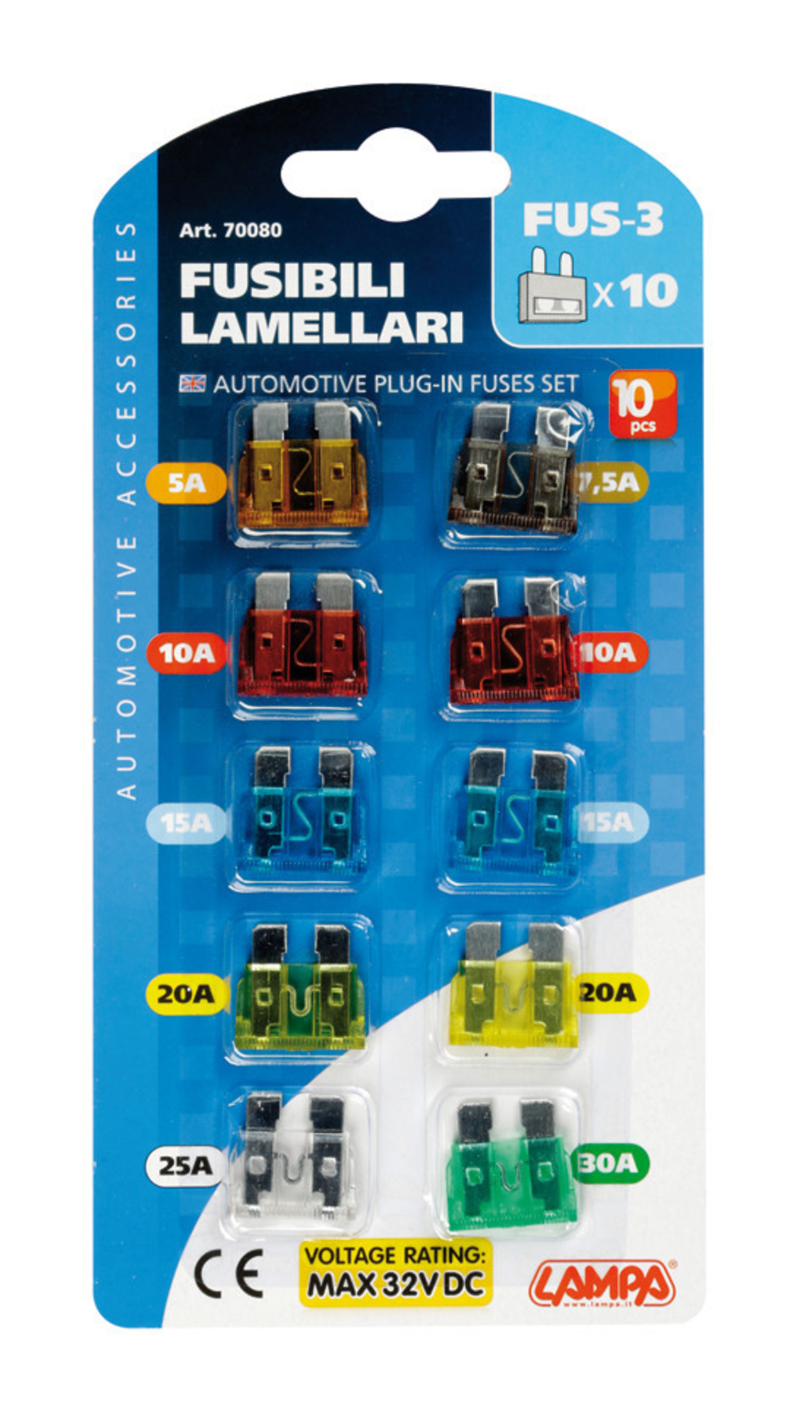 Set sigurante plate 10buc - lampa