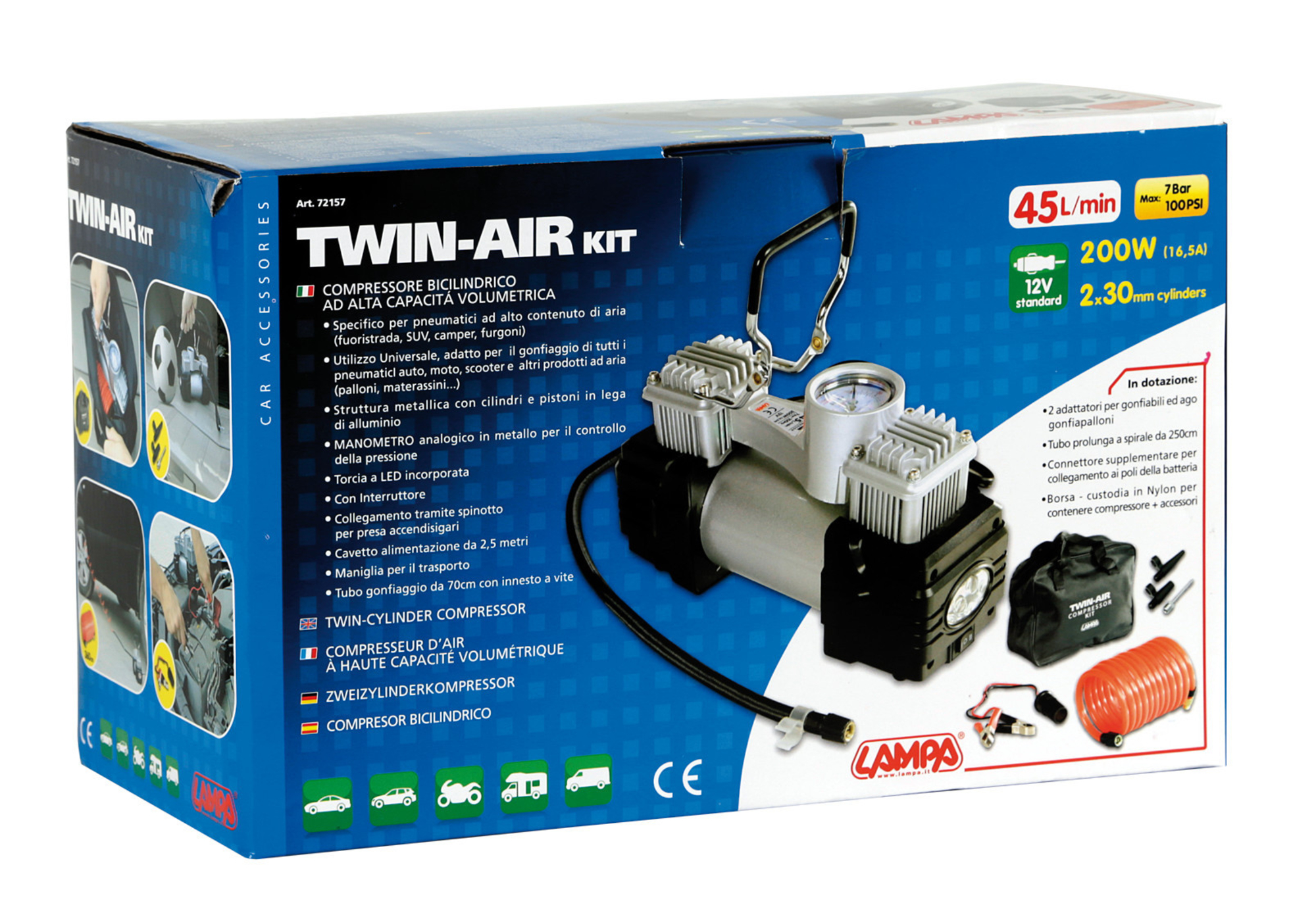 Compresor aer dublu pentru suv twin-air 12v 200w