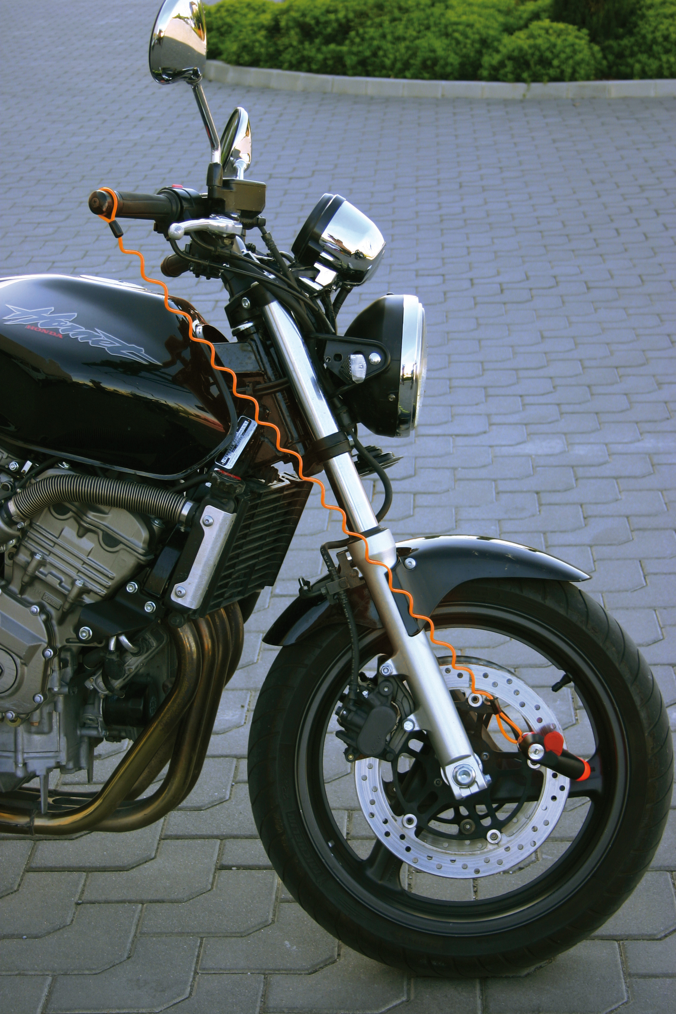 Cablu spiralat din otel safety reminder - 150cm - portocaliu