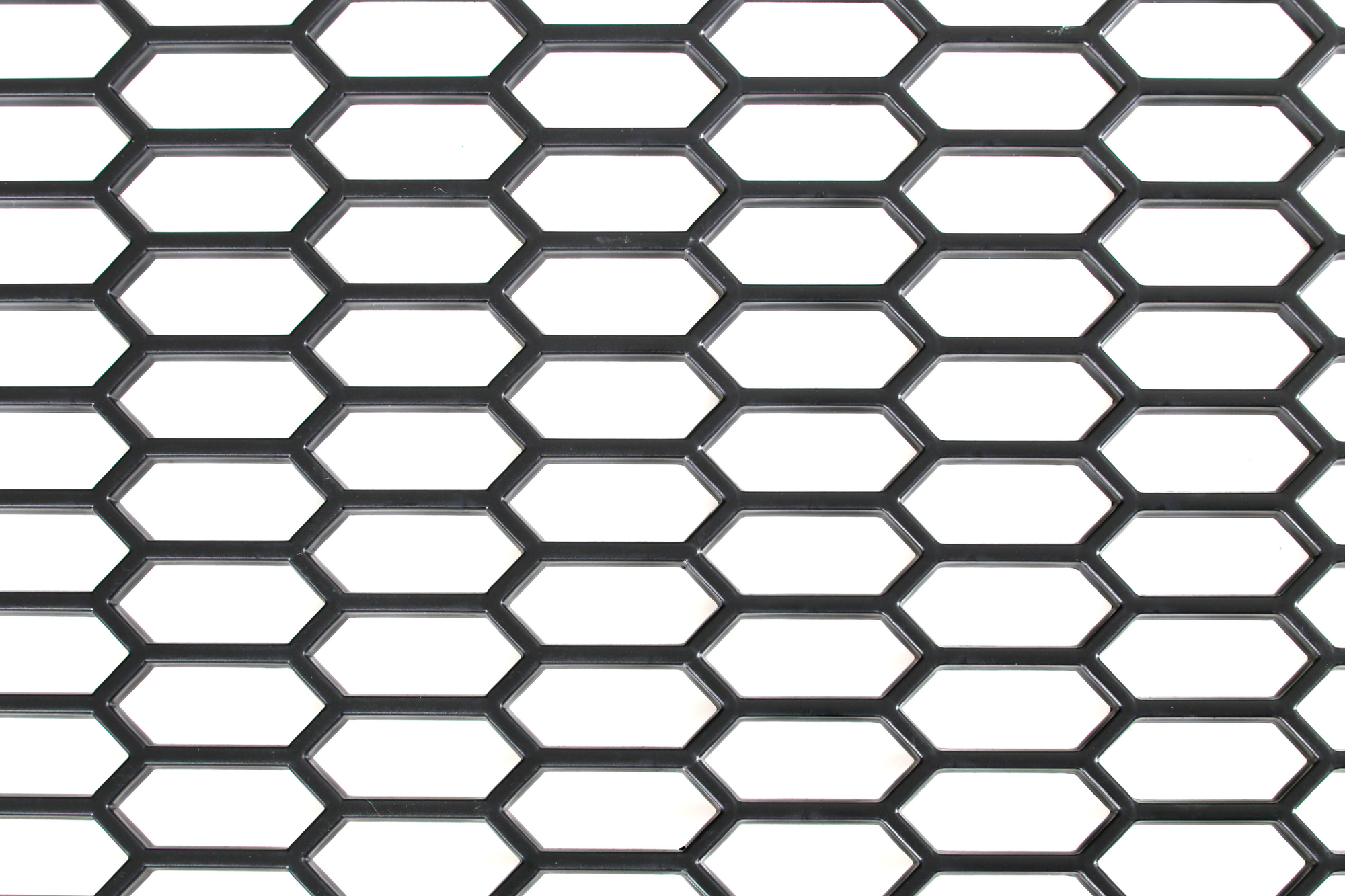 Plasa grila spoiler plastic negru - hexagon mare 15x35mm - 120x40cm