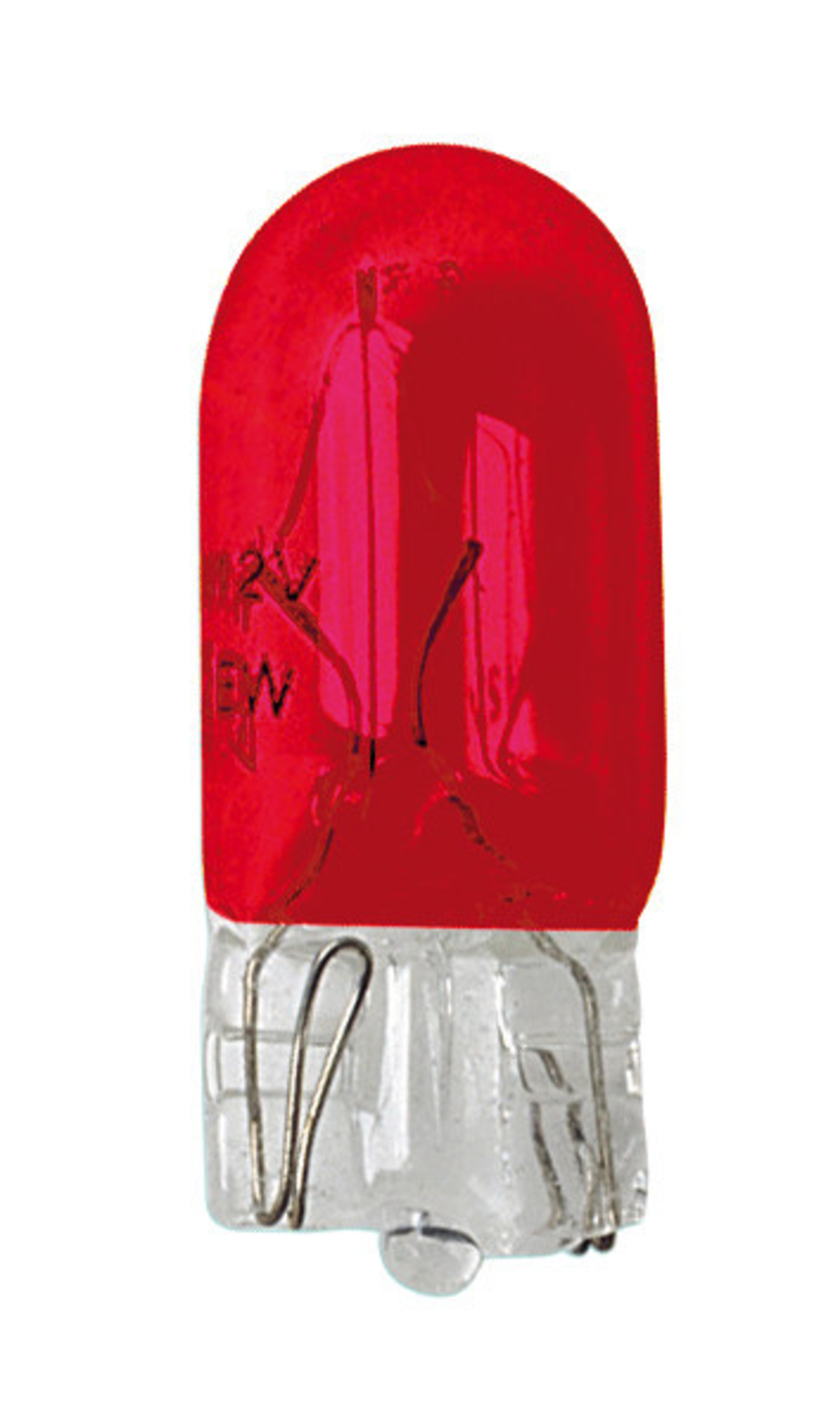 Bec clasic 5w 12v pozitie cap sticla w2,1x9,5d 2buc - rosu