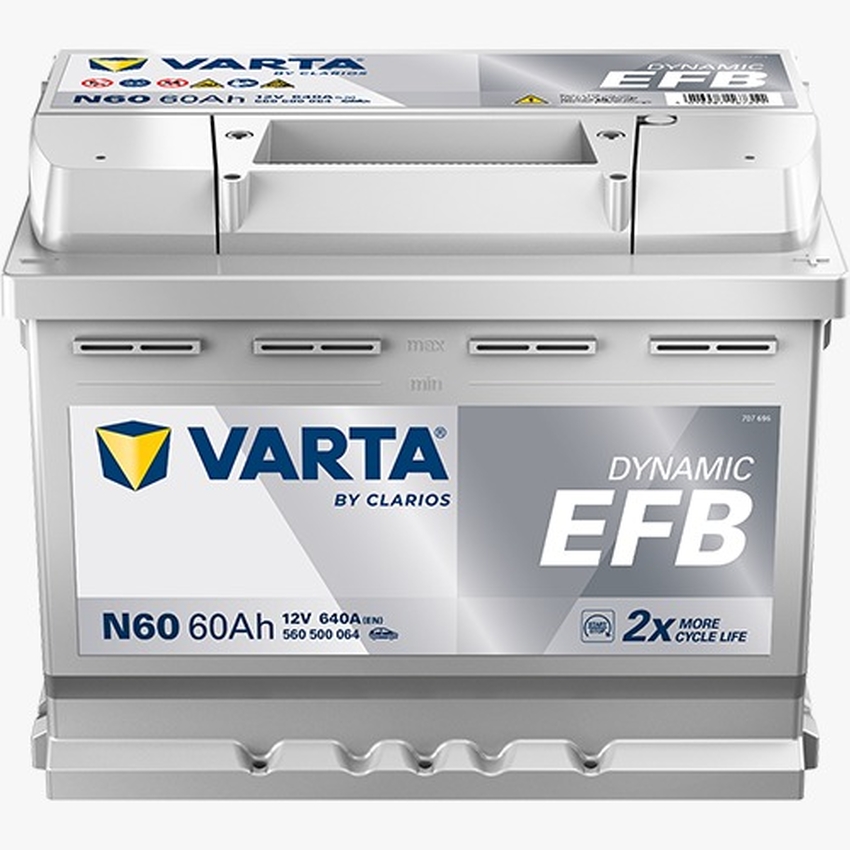 Acumulator varta automotiveefb 12v 60ah 640a n60 242x175x190 + dr