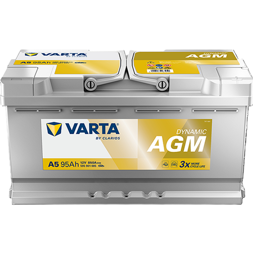 Acumulator varta automotiveagm 12v 95ah 850a a5 353x175x190 + dr